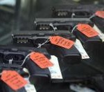 Handguns at a store in Aurora. (John Leyba/The Post)